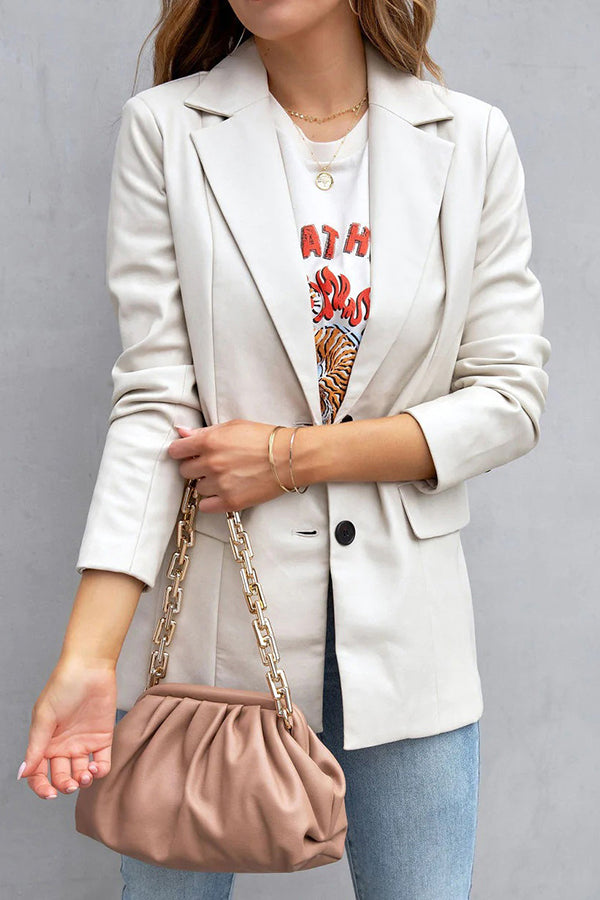 Stilla | Mode Affairs Lommer Faux Læder Blazer