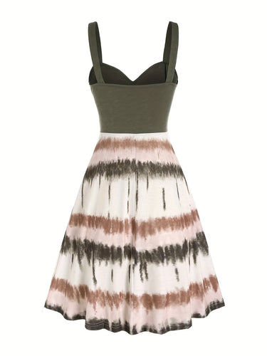 Stilla | Kjole Med Tie Dye Print