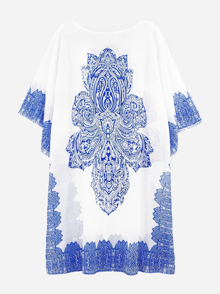 Stilla | Blomsterkjole Lavet Af Chiffon Lys, Knæ