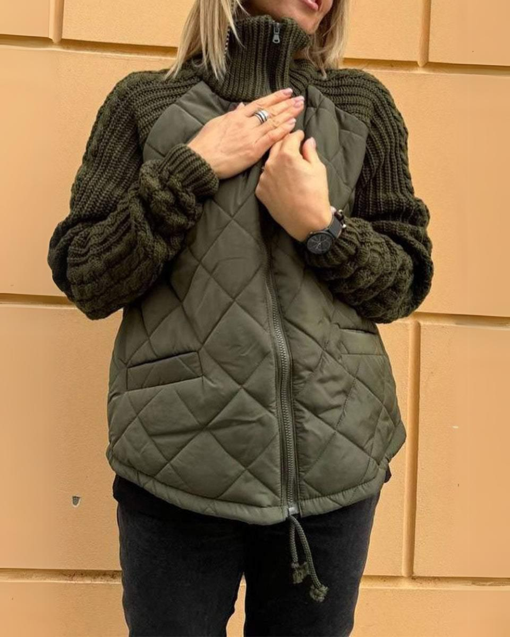 Stilla | Patchwork Vest med Lommer