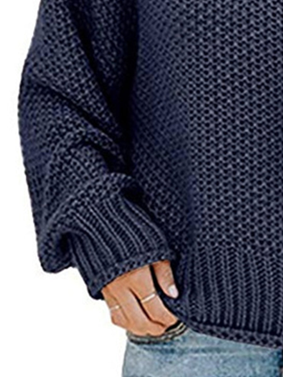 Stilla | Pullover med rullekrave og faldende skuldre