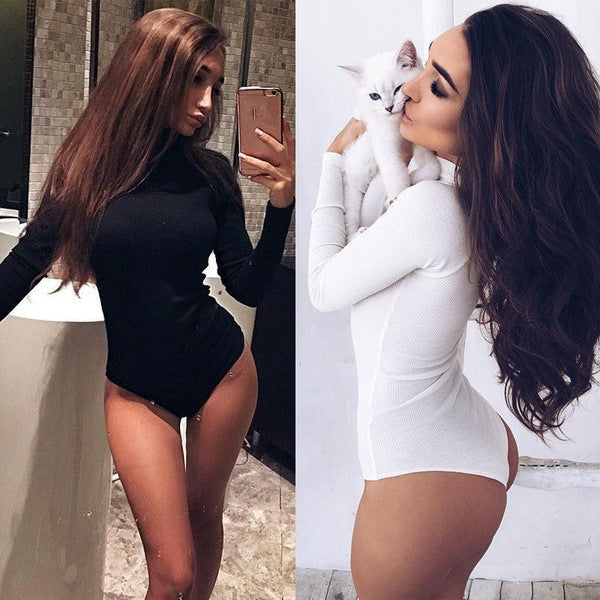 Dame Ståkrave Langærmet Bodystocking Stilla