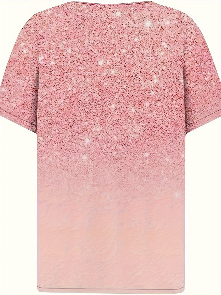 Stilla | Linned T-Shirt Til Damer Afslappet Skjorte Med Korte Ærmer, Grafisk Tryk Og Knaplukning