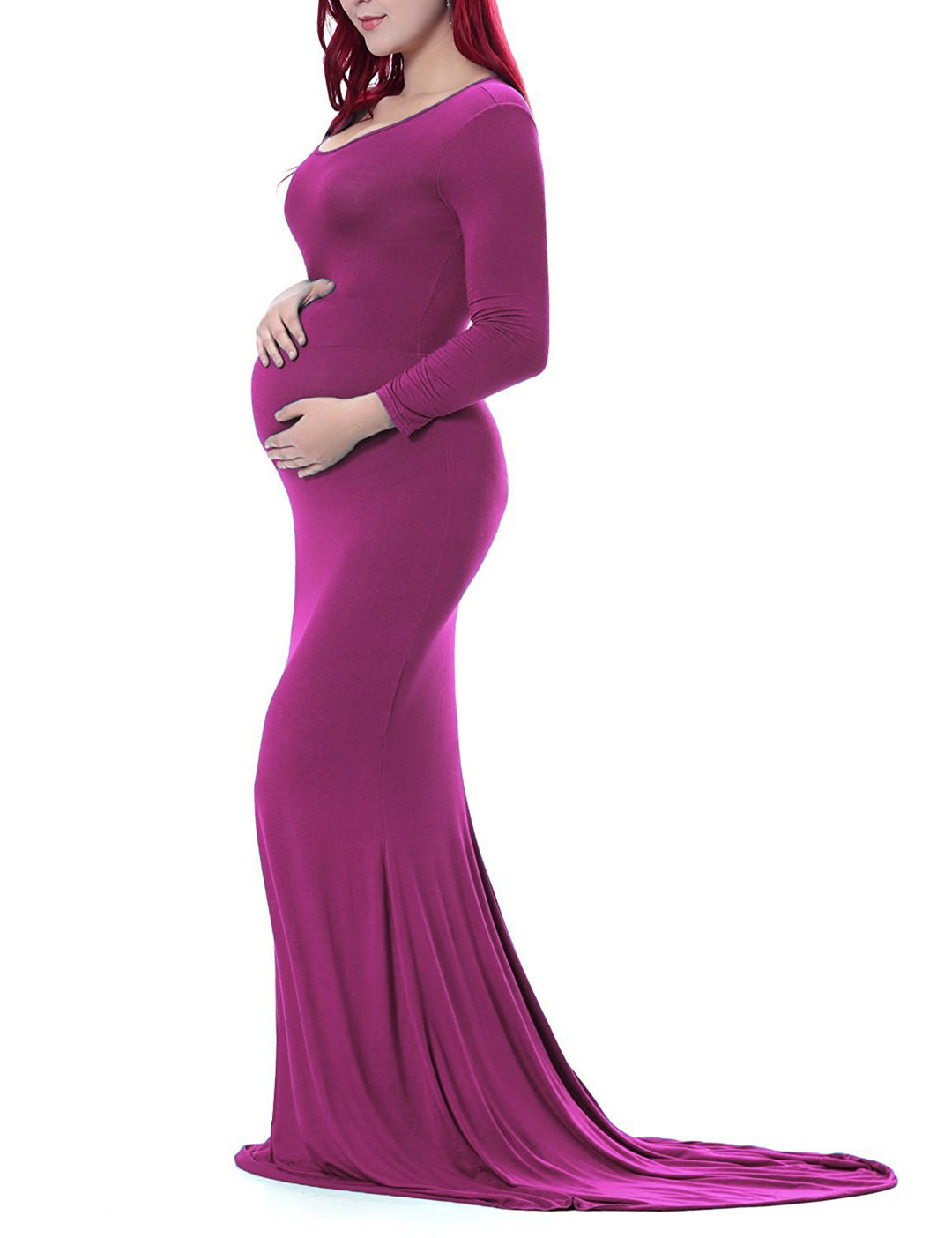 Elegant graviditetskjole til kvinder med off-shoulder design Stilla