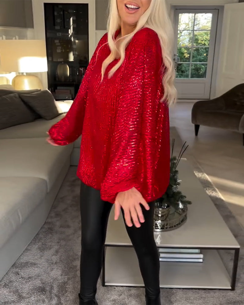 Stilla | Elegant Top Med Pailletter