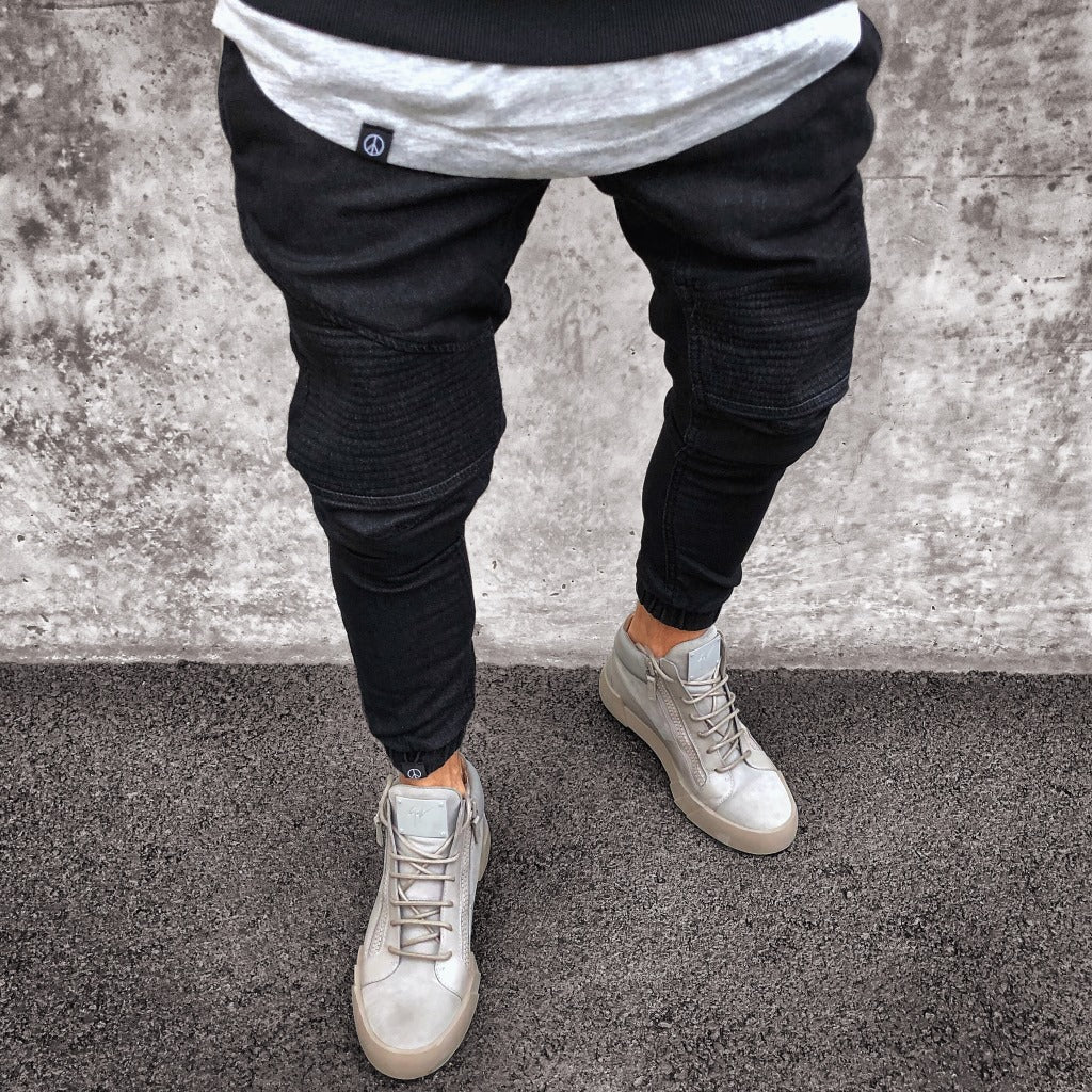 Herrer Komfortable Slim-Fit Joggingbukser med elastisk talje Stilla