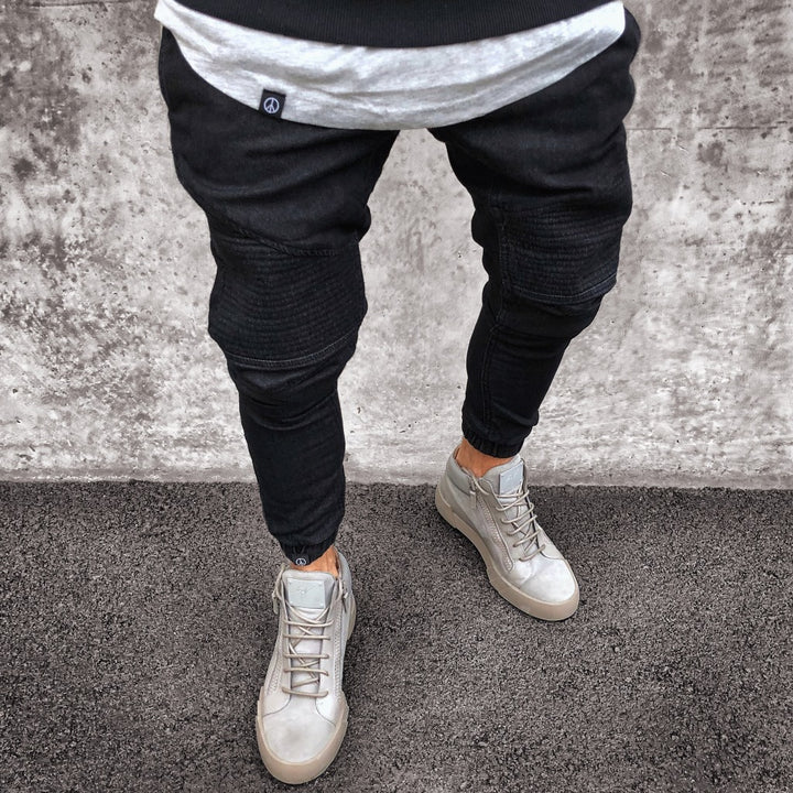 Herrer Komfortable Slim-Fit Joggingbukser med elastisk talje Stilla