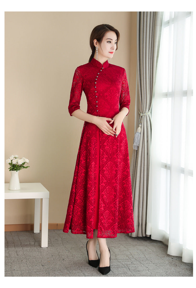 Stilla | Lace-Qipao Sommer Pigens Daglige Kjole