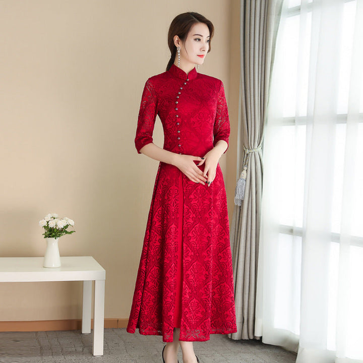 Stilla | Lace-Qipao Sommer Pigens Daglige Kjole