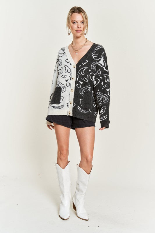 Stilla | Paisley Farveblok Cardigan