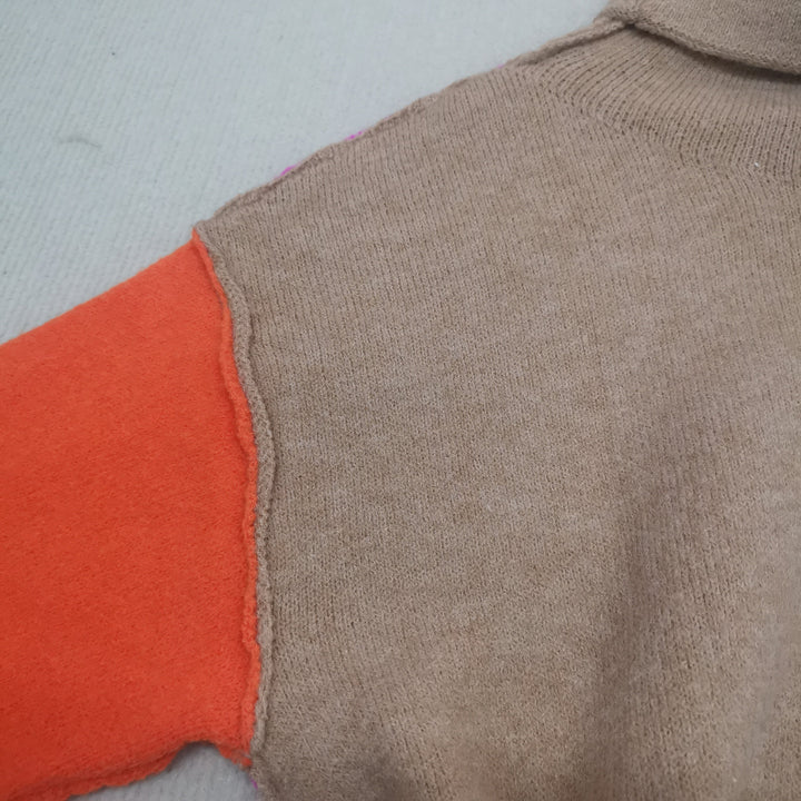 Stilla | Farveblok Strikpullover