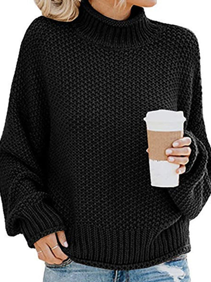 Stilla | Pullover med rullekrave og faldende skuldre