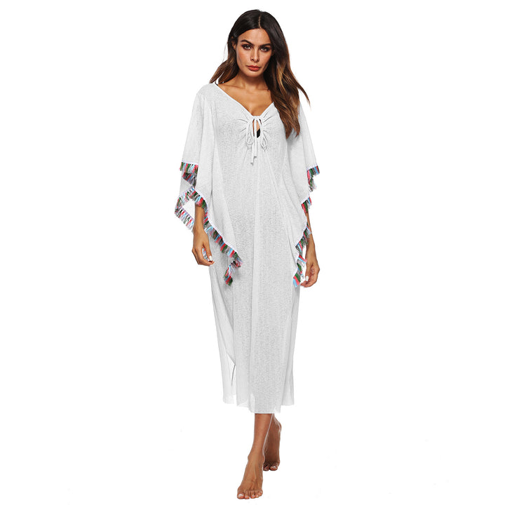 Lettere fringing strandovergang kaftan til damer Stilla