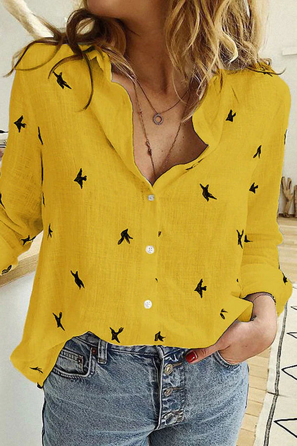 Stilla | Bluse med printmønster