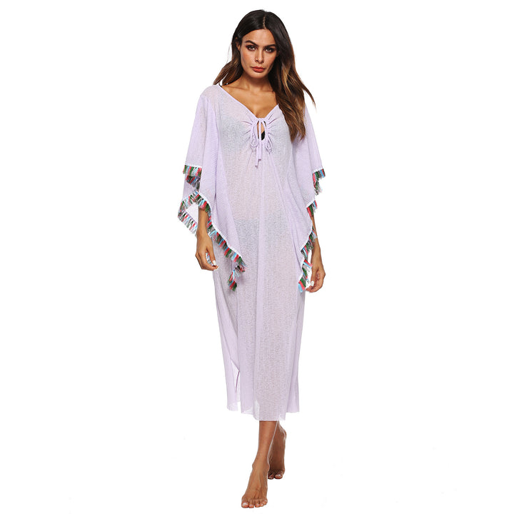 Lettere fringing strandovergang kaftan til damer Stilla