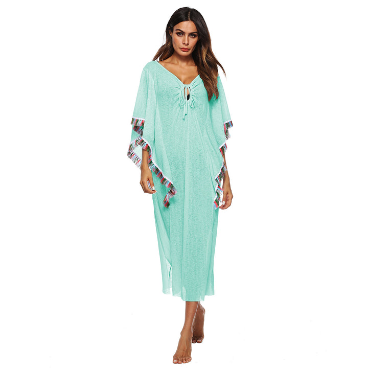 Lettere fringing strandovergang kaftan til damer Stilla