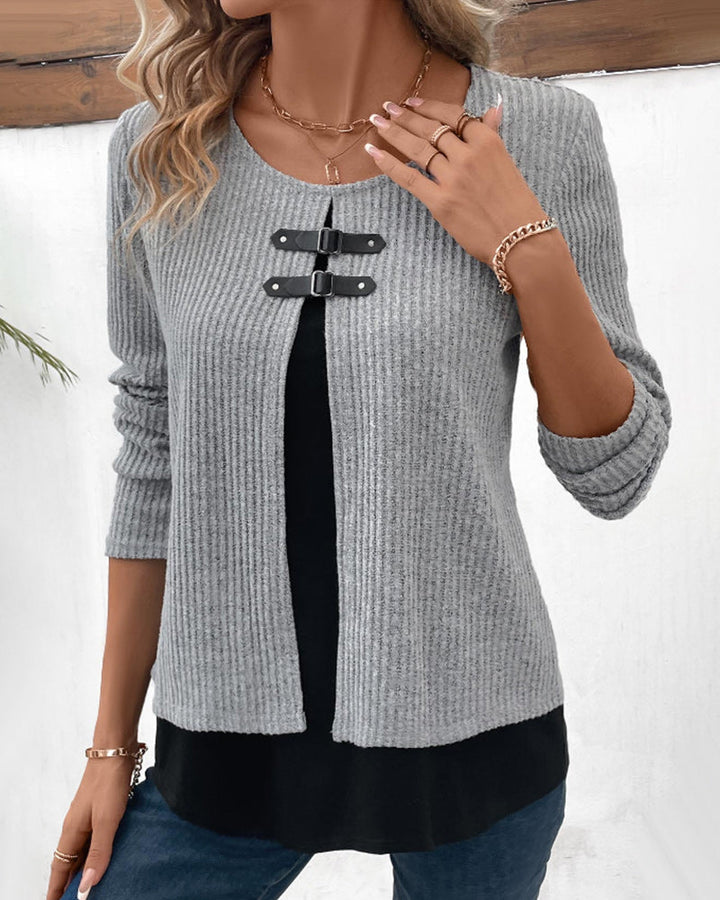 Stilla | Langærmet Overlay Top