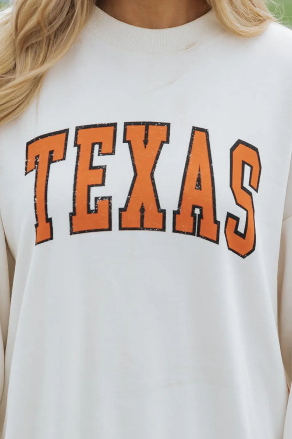 Stilla | Sweatshirt Rundhals Texas Med Dybe Skuldre