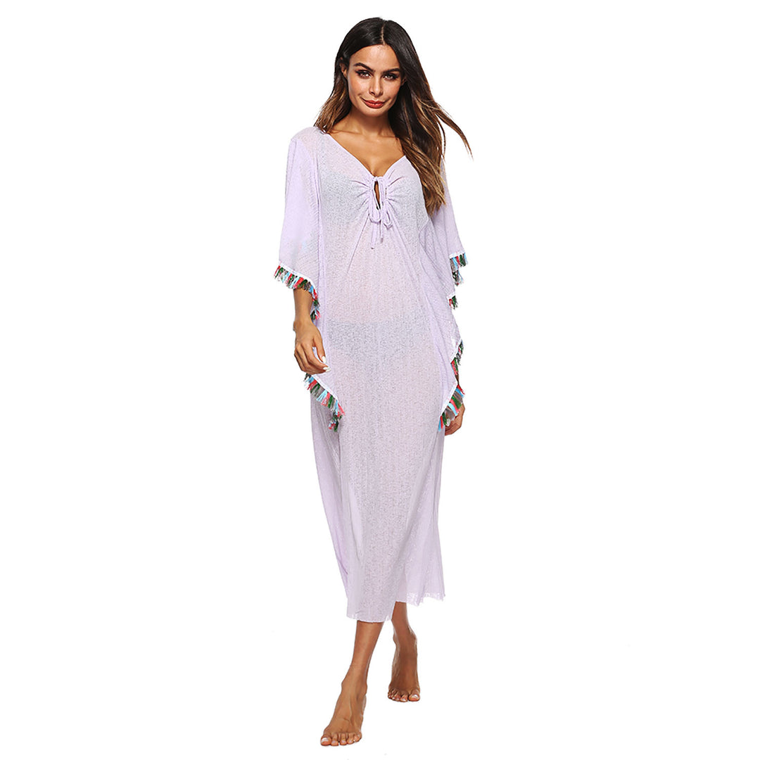 Lettere fringing strandovergang kaftan til damer Stilla