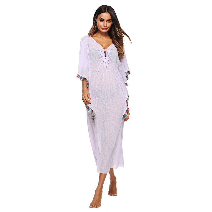 Lettere fringing strandovergang kaftan til damer Stilla