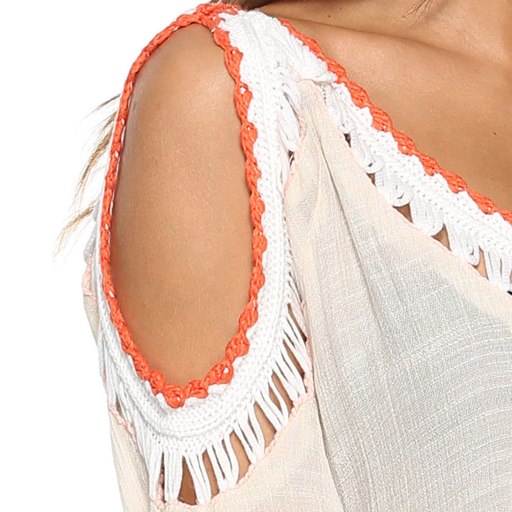 Damer Elegante Broderet Strand-Cover-Up Kjole Stilla
