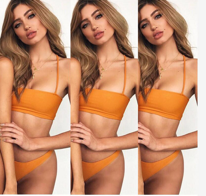 Dame bikini sæt med minimalistisk design og justerbare stropper Stilla