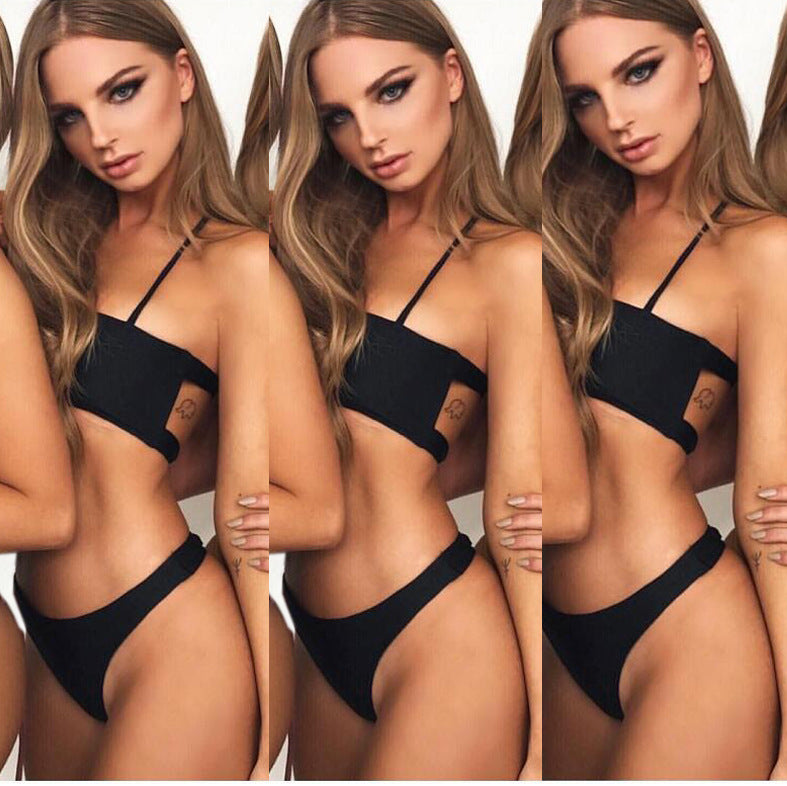 Dame bikini sæt med minimalistisk design og justerbare stropper Stilla