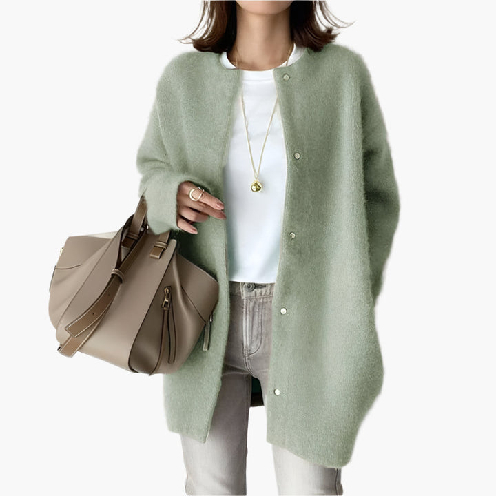 Stilla | Strikjakke I Oversize-Look - Moderigtig Casual Cardigan til Hverdag Og Kontor