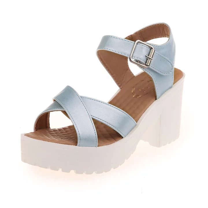 Dame Plateau-sandaler med justerbar rem og skridsikker sål Stilla