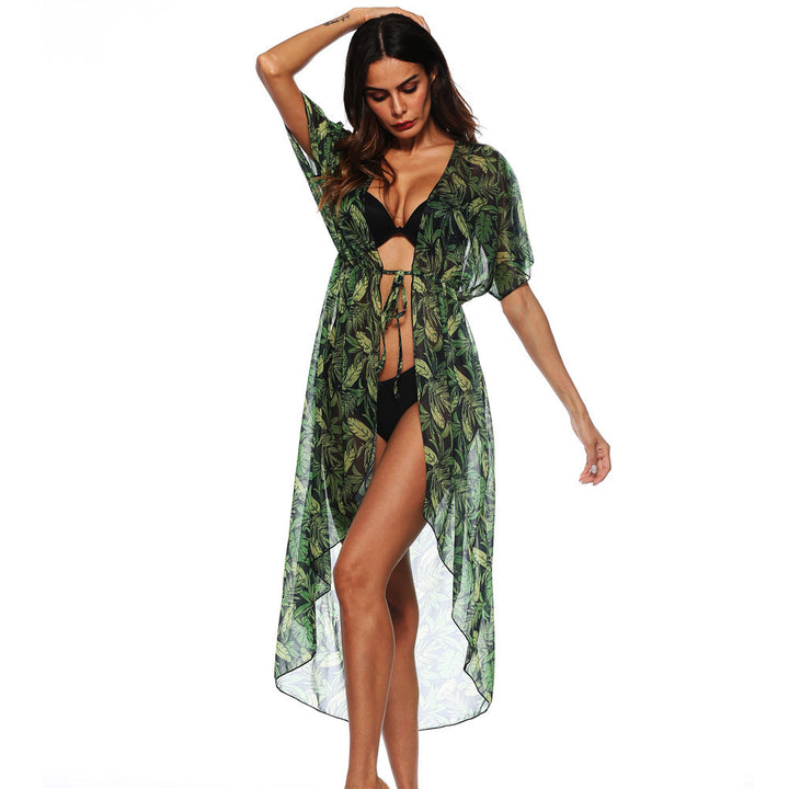 Femme Transparent Floral Kimono Overdel Stilla