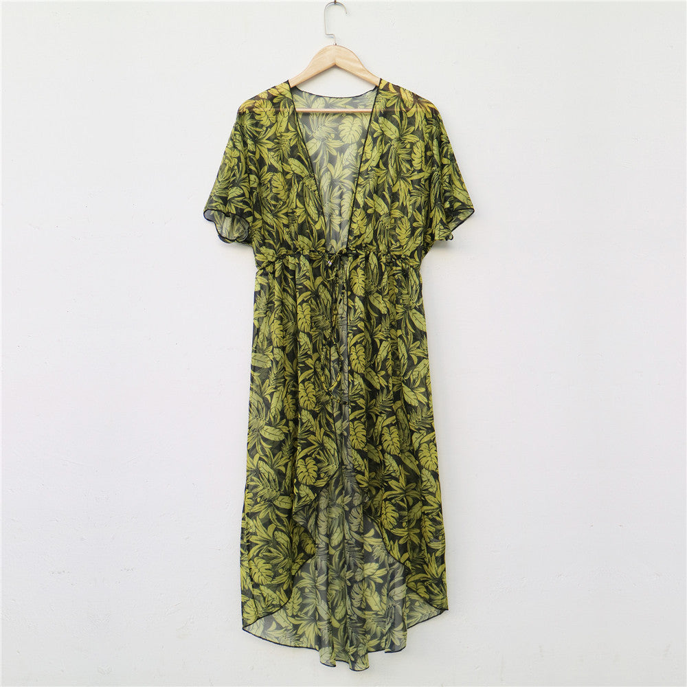 Femme Transparent Floral Kimono Overdel Stilla