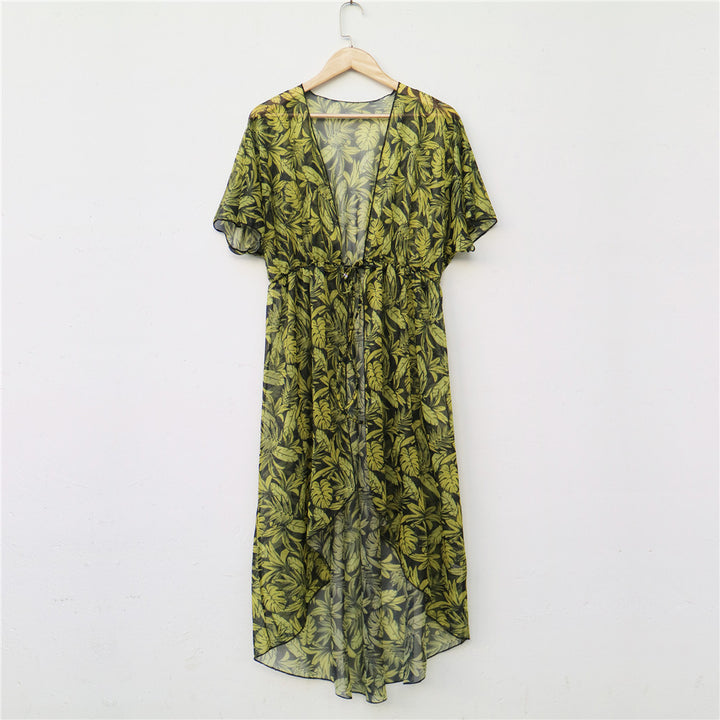 Femme Transparent Floral Kimono Overdel Stilla