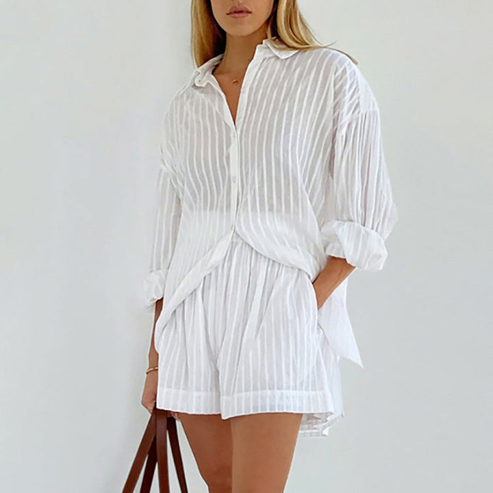 Stilla | Let Button up Og Shorts Sæt