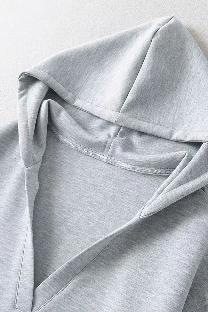 Stilla | Basic Bae Air Scuba Hættepullover Med Lange Ærmer og Kængurulomme