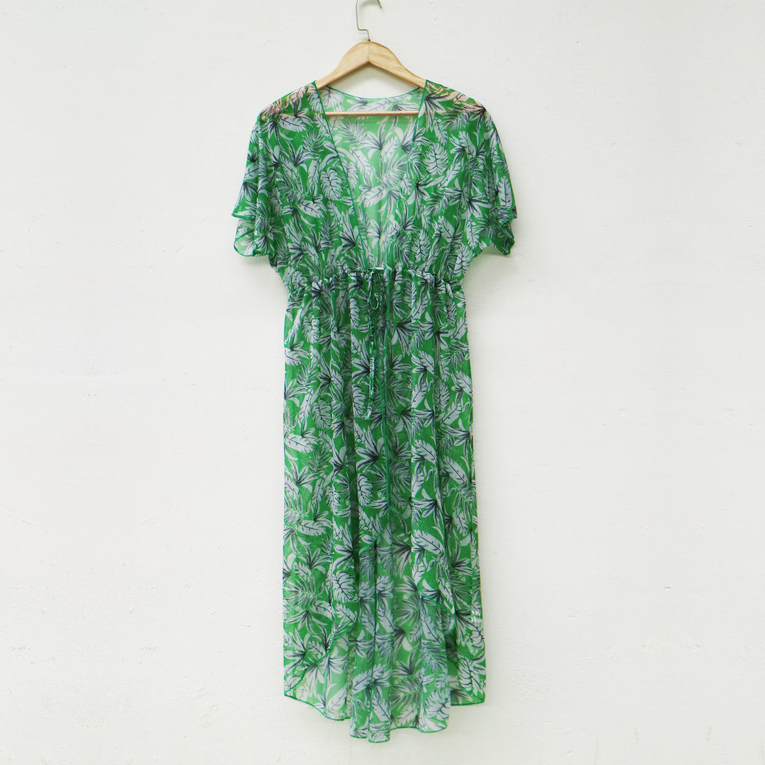 Dame Blomsterprint Transparent Strandovertræk Robe Stilla