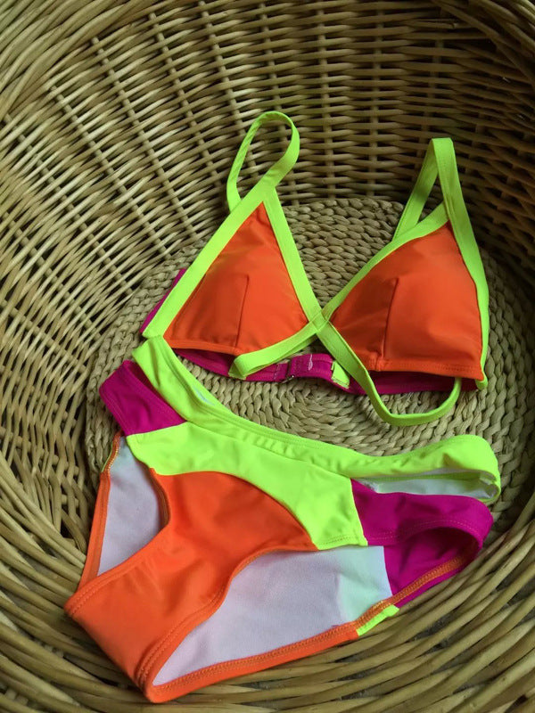 Dame trekant bikini sæt med raffineret stroppe konstruktion Stilla