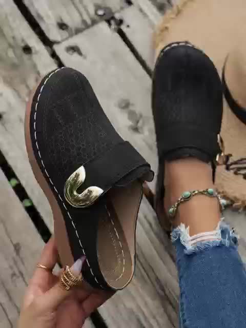 Stilla | Sandaletter Med Kilehæl Komfortable Slip on Sandaler På Platforme Sommer Sko