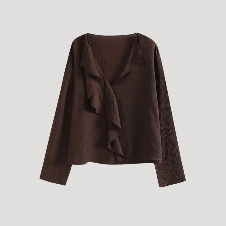 Stilla | Rynket Front Langærmet Bluse