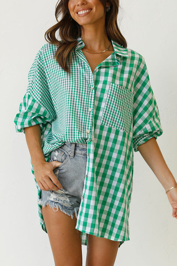 Stilla | One Split Wonder Plaid Knap Skjorte