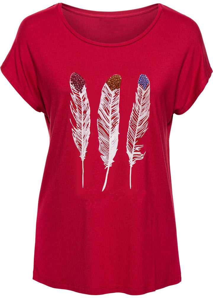 Dame Fritids Grafik T-Shirt Stilla