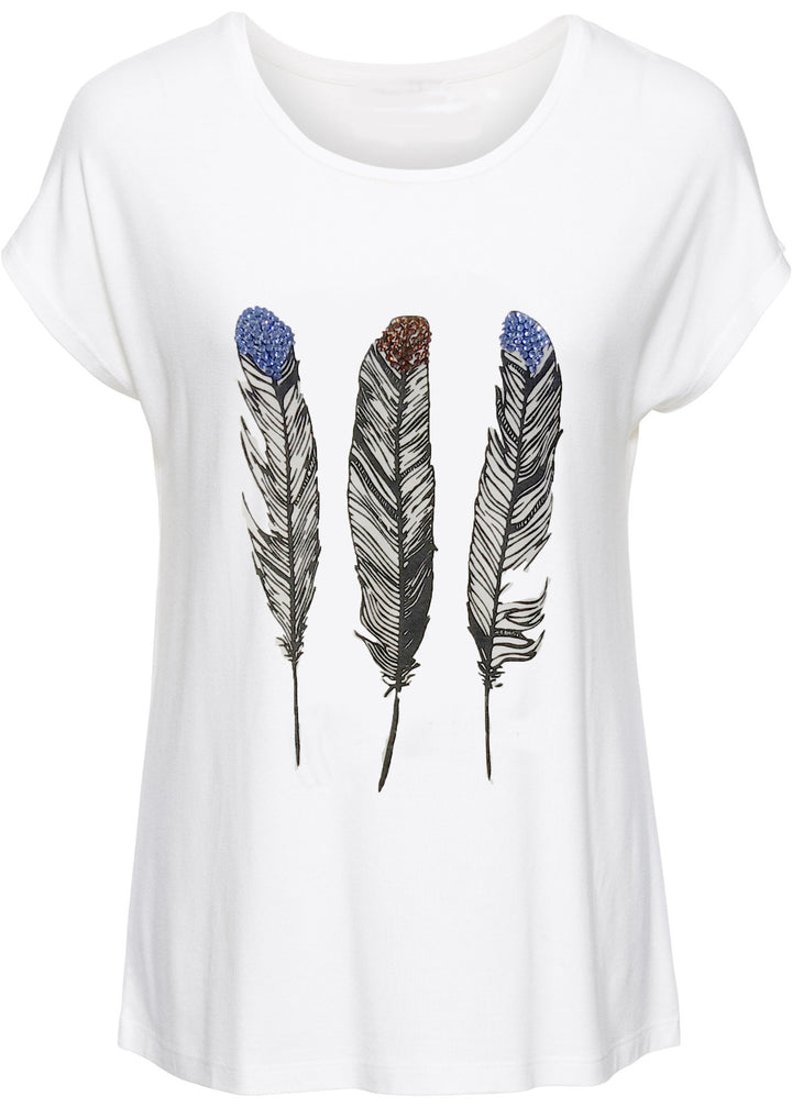 Dame Fritids Grafik T-Shirt Stilla