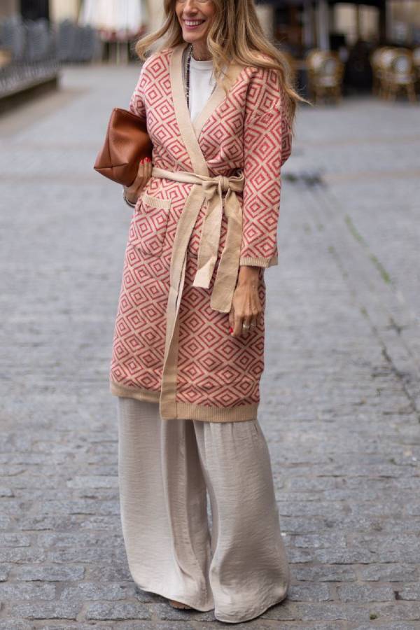 Stilla | Lang Bicolor Kimono Mantel