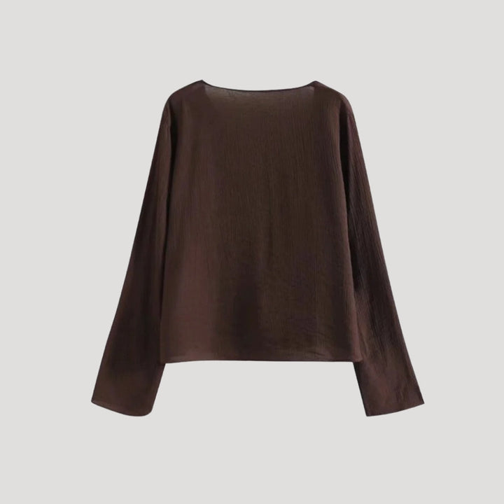 Stilla | Rynket Front Langærmet Bluse