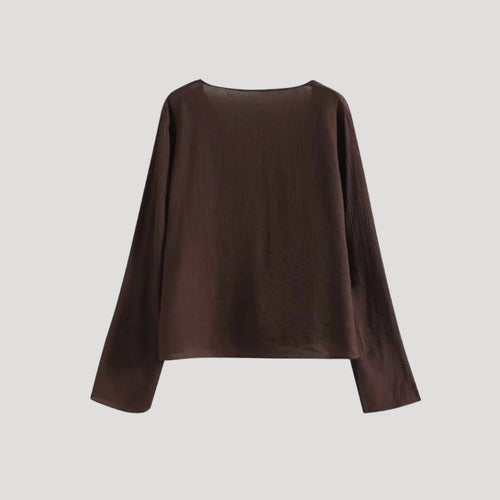 Stilla | Rynket Front Langærmet Bluse