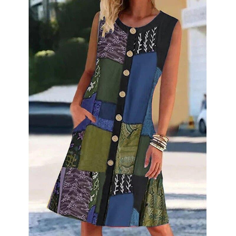 Stilla | Designerkjole Med Knapper