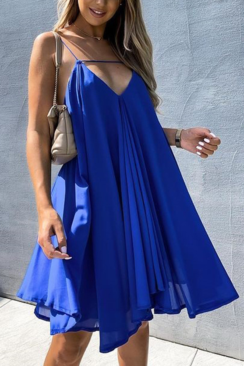 Stilla | Cut Out V-rygfri Slip Mini Kjole