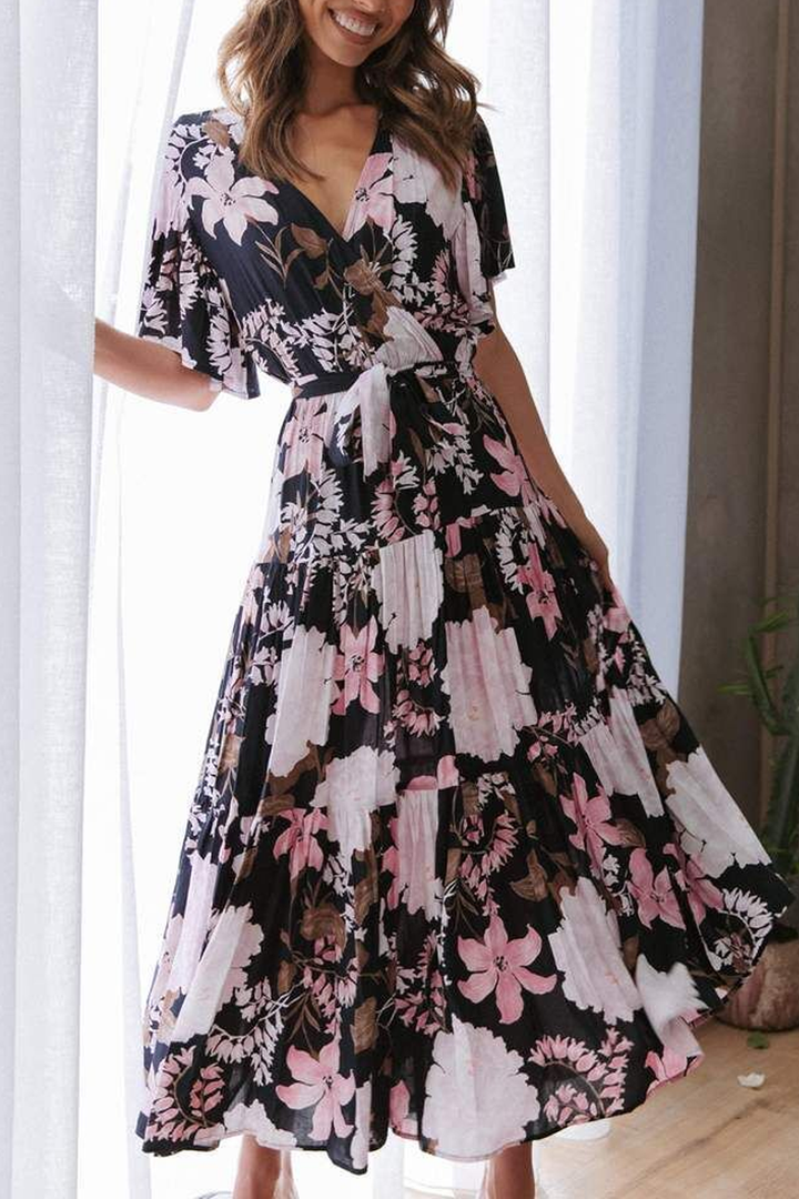Stilla | Sunshine Grace Floral Midi Kjole