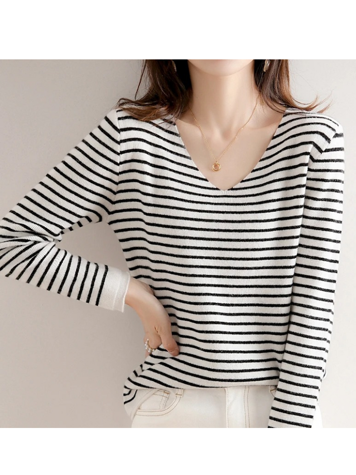Stilla | Dame Pullover Stribet Casual