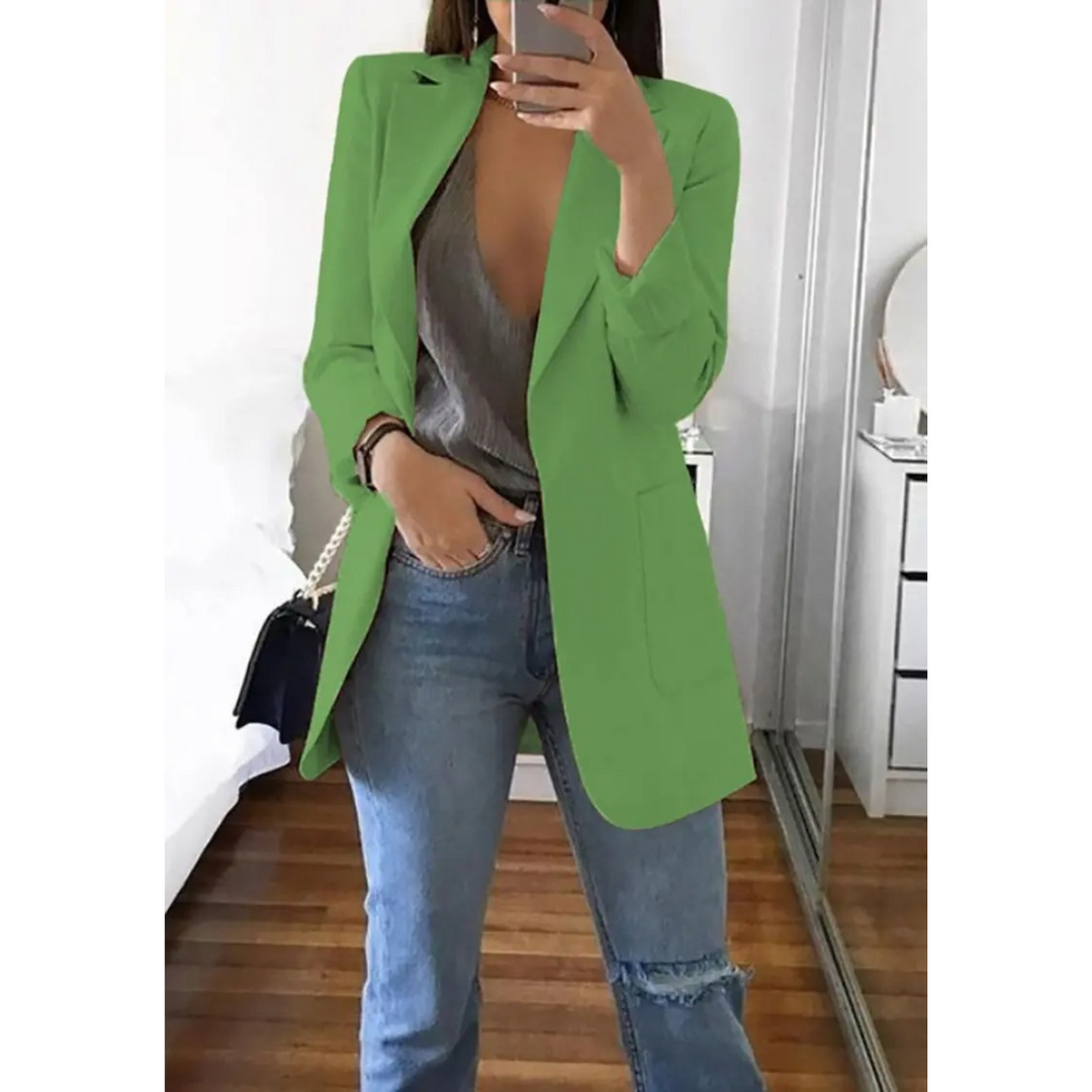 Stilla | Dame Blazer Lang Khaki