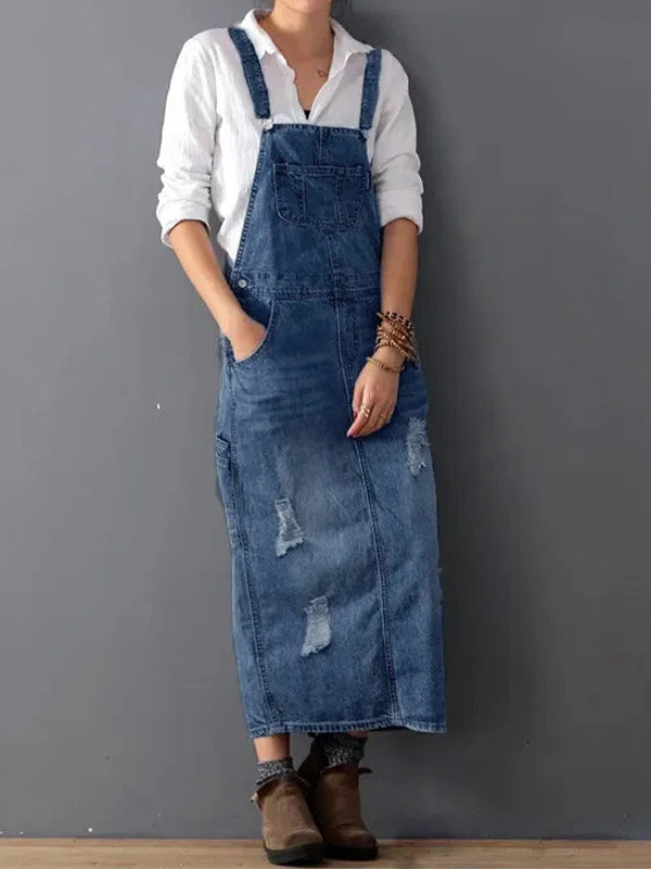 Stilla | Sædvanligt Denim-forlængerskørt